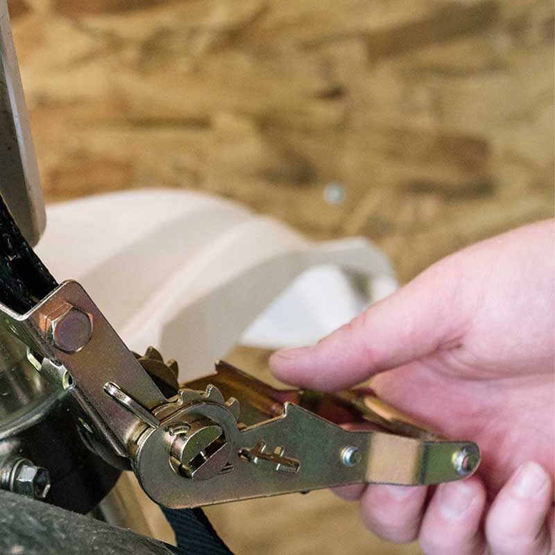 بند ضامن دار موتور سیکلت مینی 1 اینچ X 7 با قلاب S