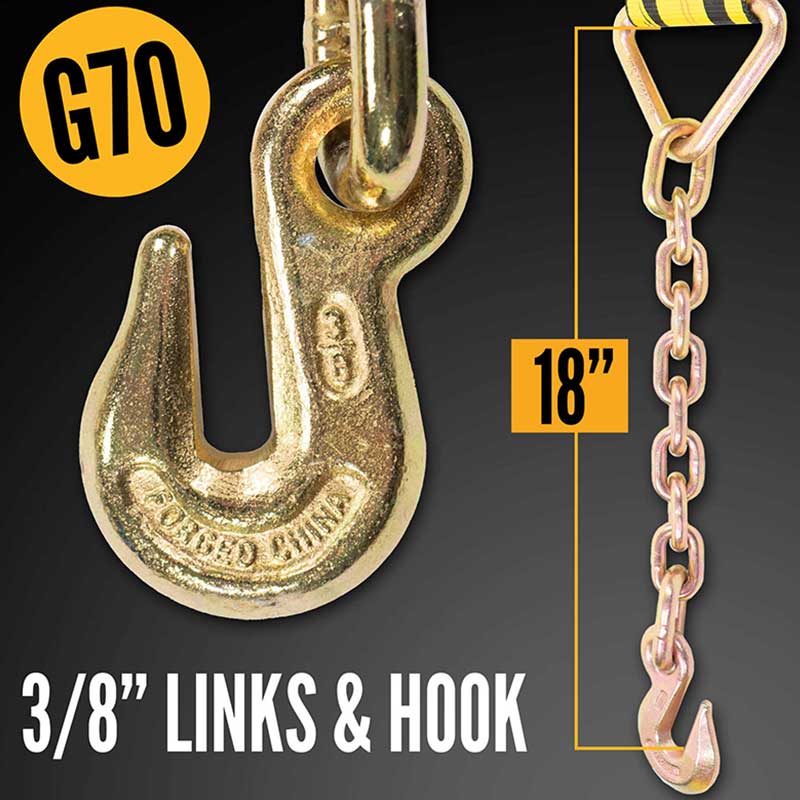 بند بند ضامن دار 3 اینچی X 30 با پسوند زنجیر